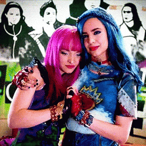 Evie Descendants 2 Mal Friends Hug GIF