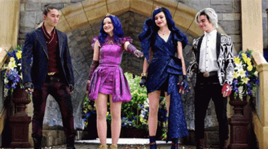 Evie Descendants 3 Group Fist Bump GIF