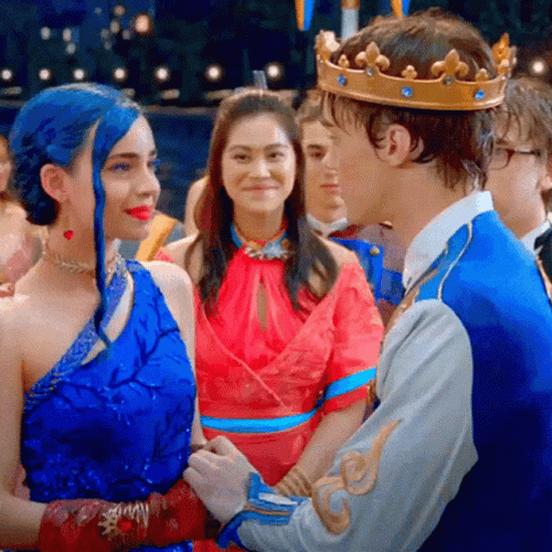 Evie Descendants Ben Holding Hands GIF