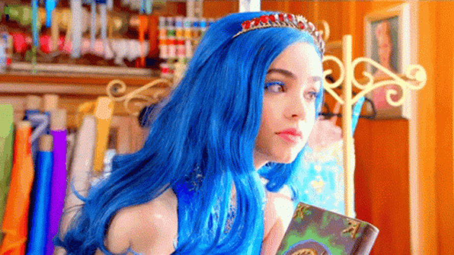 Evie Descendants Blue-Haired Princess GIF