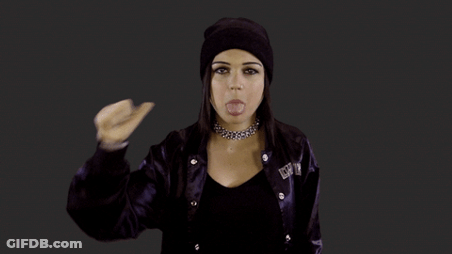 Eviewhy Tongue Out Thumbs Down GIF