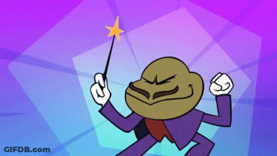 Evil Cartoon Magician Wand GIF