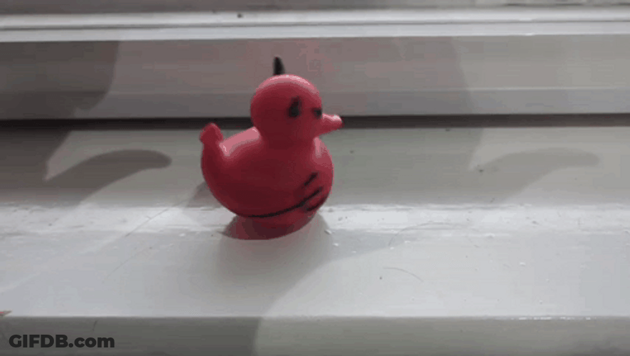 Evil Duck Spinning GIF