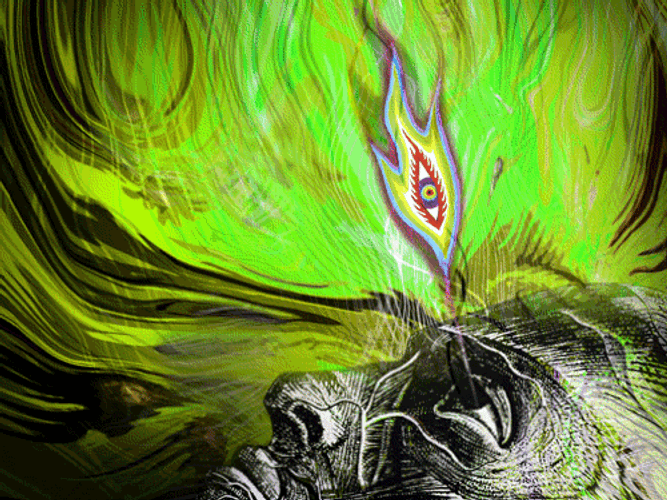 Evil Eye Opening Trippy Art GIF
