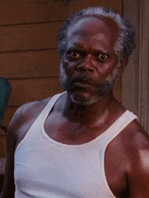 Evil Eye Shocked Samuel L Jackson GIF