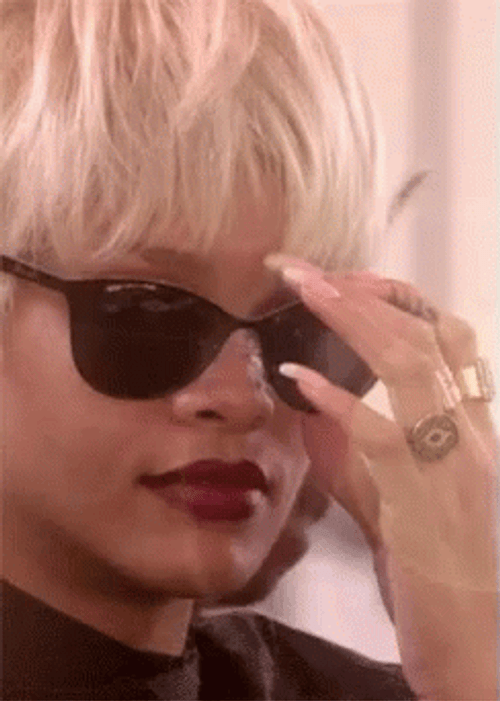 Evil Eye Squint Shades Rihanna GIF