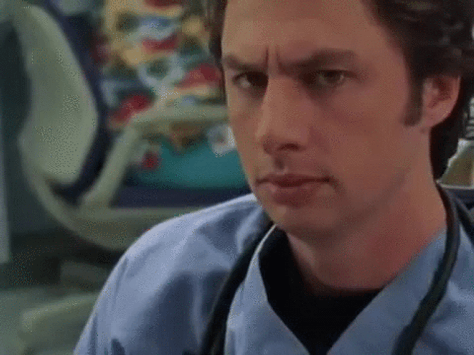 Evil Eye Stare Janitor Scrubs GIF