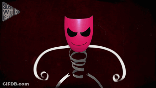 Evil Gangle Poster Pink Mask GIF