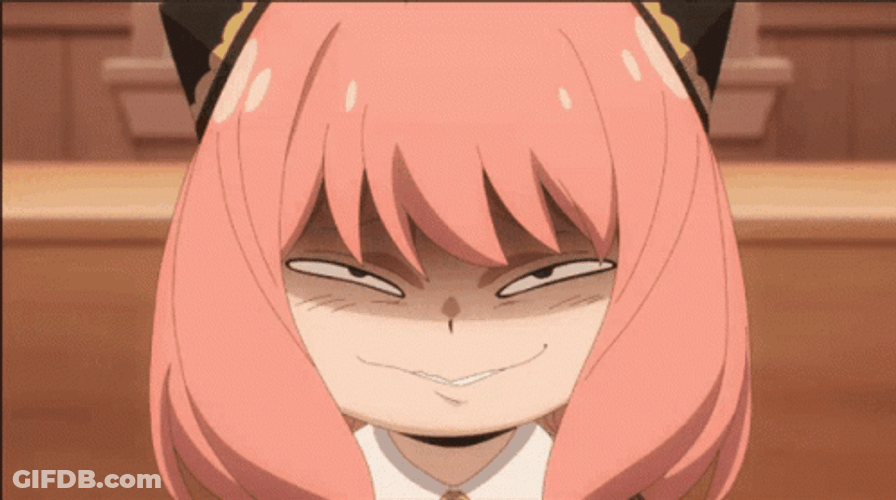 Evil Grin Anya Forger GIF
