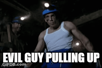 Evil Guy Pulling Up GIF
