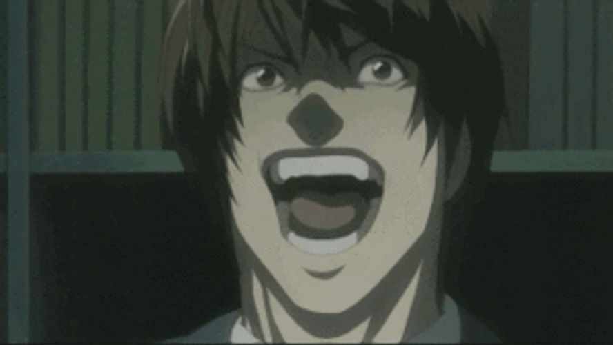 Evil Laugh Light Yagami Anime GIF