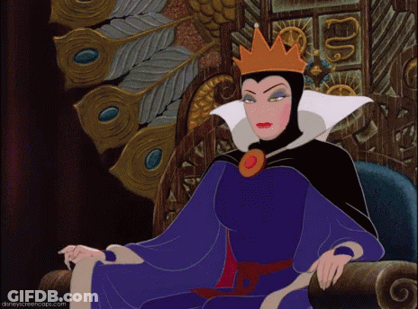 Evil Queen From Snow White And The Seven Dwarfs Wearing A Crown GIF