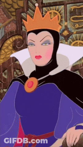 Evil Queen From Snow White Wearing Crown GIF