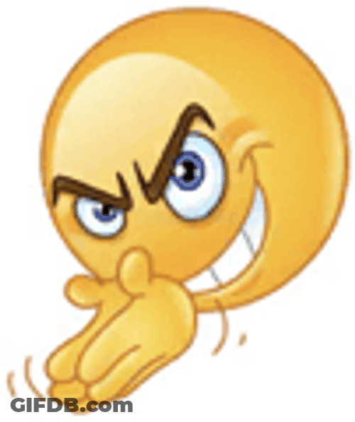 Evil Scheming Emoji GIF