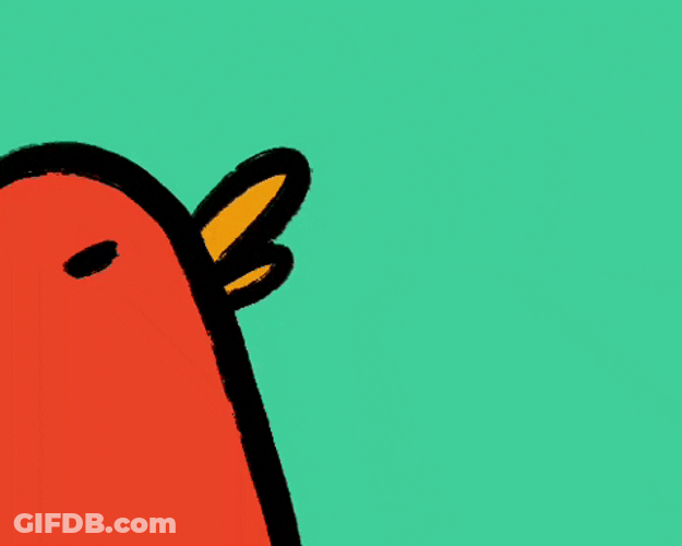 Evil Smile Cartoon Bird GIF