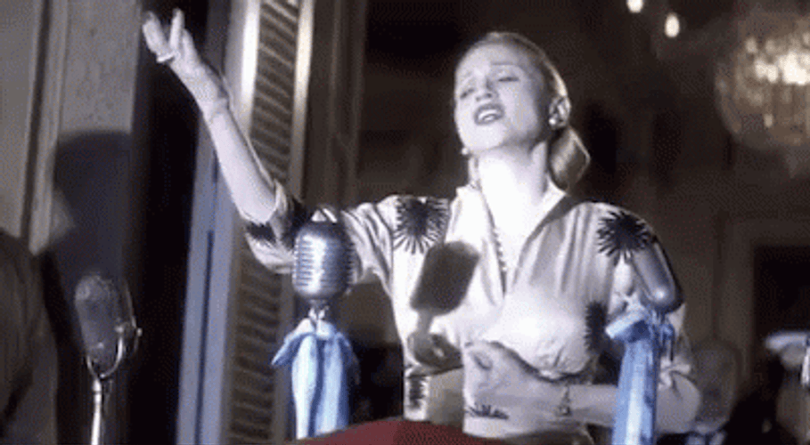 Evita Peron Don't Cry For Me Argentina GIF