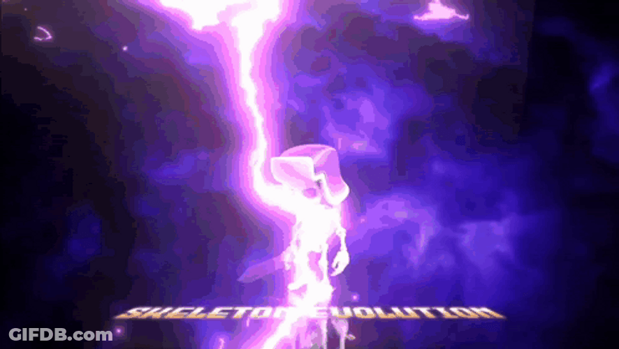 Evolution Of Three Skeletons GIF