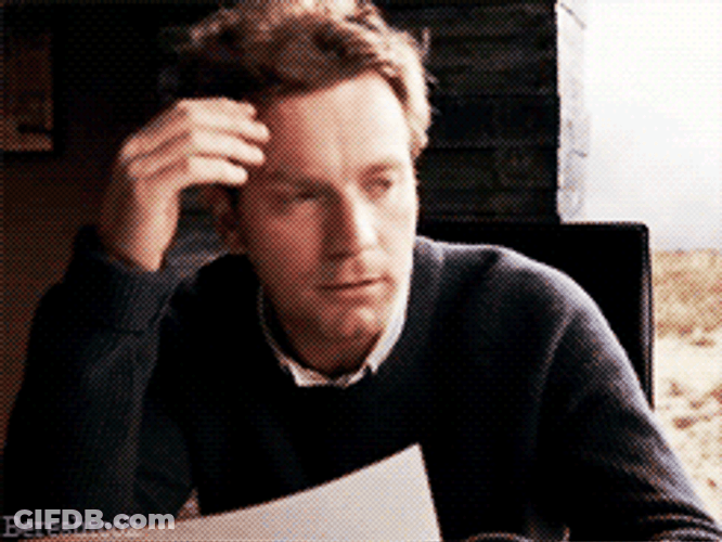 Ewan McGregor Stressed Shouting GIF