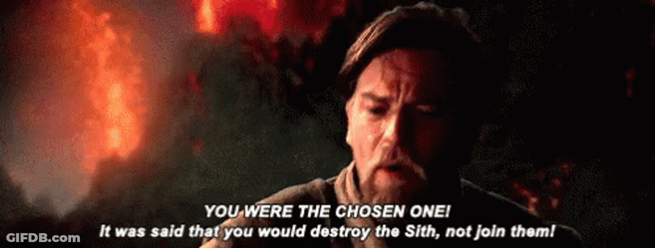 Ewan McGregor You Were The Chosen One Obiwan GIF