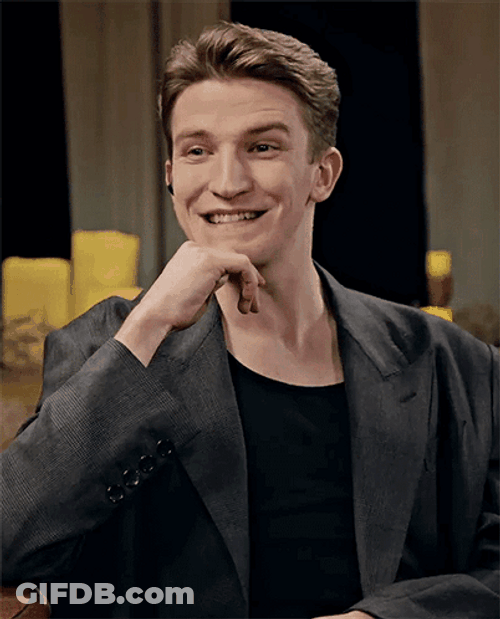 Ewan Mitchell As Aemond Targaryen Laughing GIF
