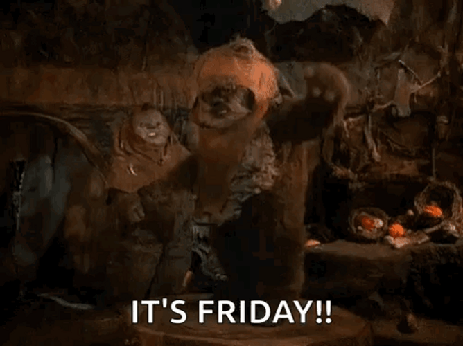 Ewok Celebrating It's Friday GIF