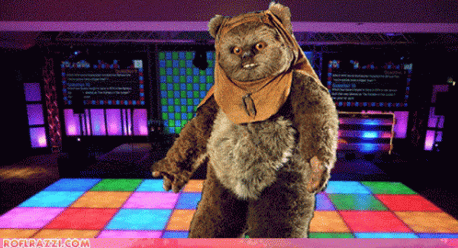 Ewok Grooving On The Dance Floor GIF