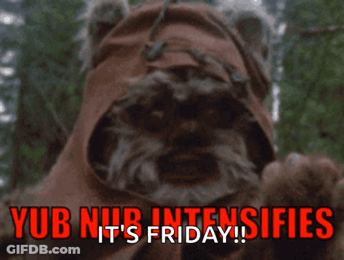 Ewok Saying Its Friday GIF