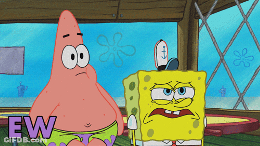 Ewwww SpongeBob Patrick Cringe GIF