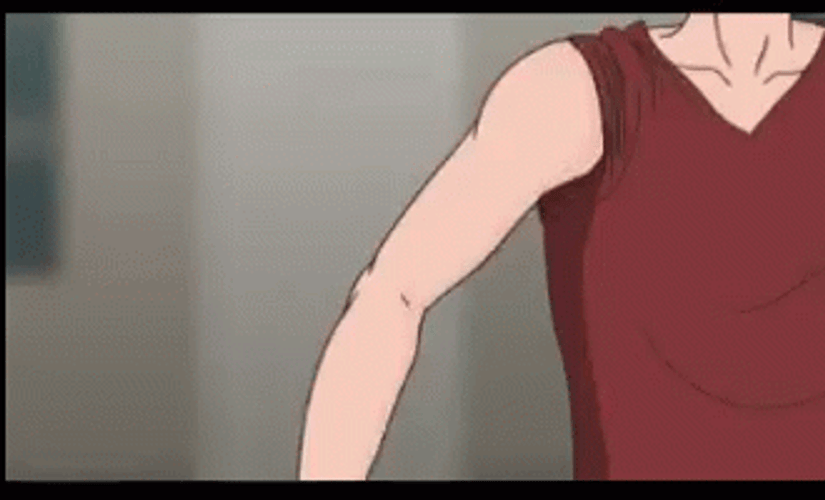 Exaggerated Muscle Growth Transformation Animation GIF