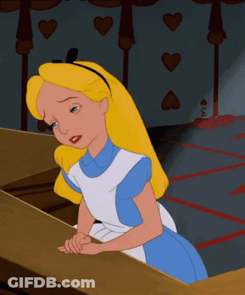 Exasperated Alice In Wonderland GIF