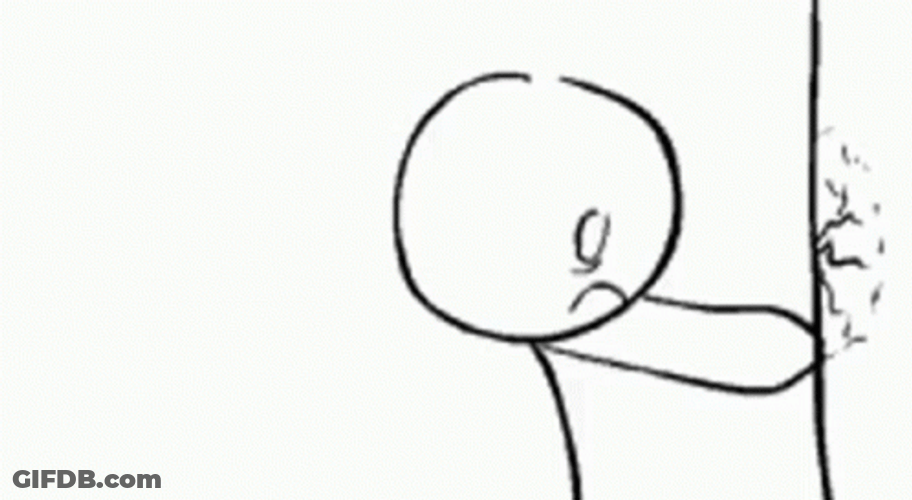 Exasperated Head Wall Bang GIF