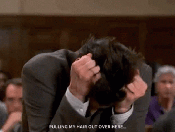 Exasperated Jim Carrey Pulling Hair Out GIF