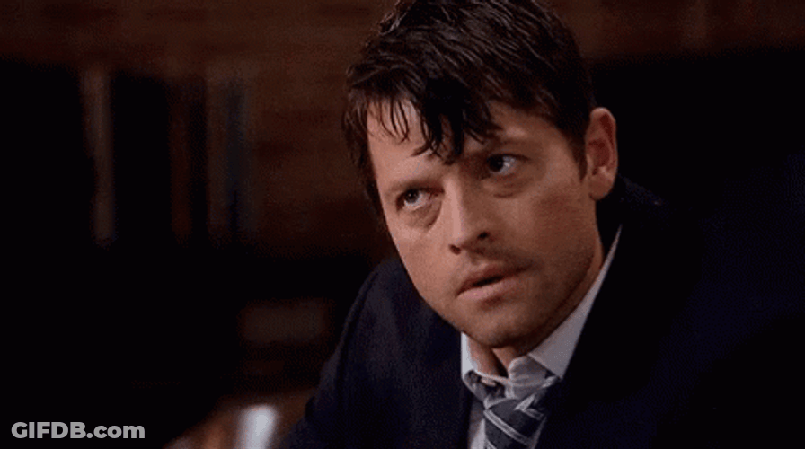Exasperated Misha Collins Headshake GIF