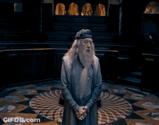 Exasperated Professor Albus Dumbledore GIF