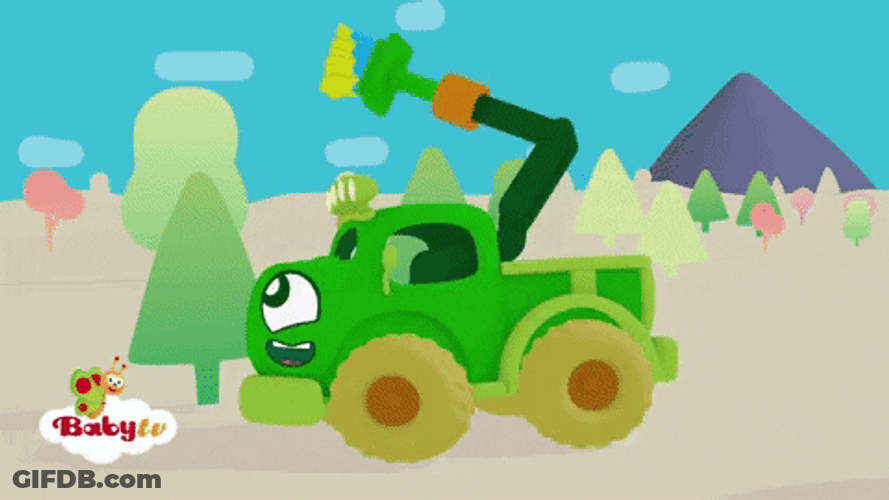 Excavator BabyTV Winky Face GIF