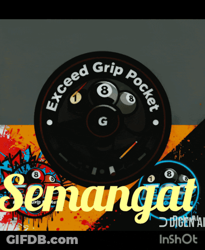 Exceed Grip Pocket Semangat Ad With Pool Balls GIF