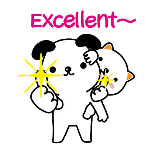 Excellent Dog Cat Sticker GIF