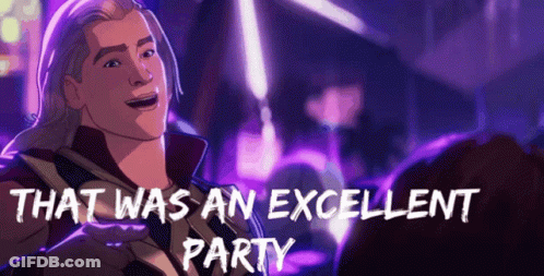 Excellent Party Cartoon Man GIF