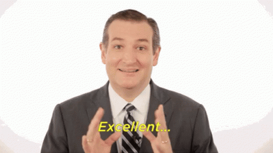 Excellent Reaction Ted Cruz GIF