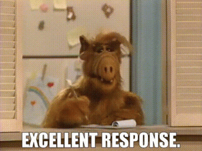 Excellent Response ALF Meme GIF
