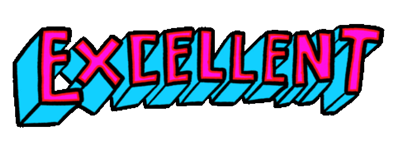 Excellent Typography Sticker GIF
