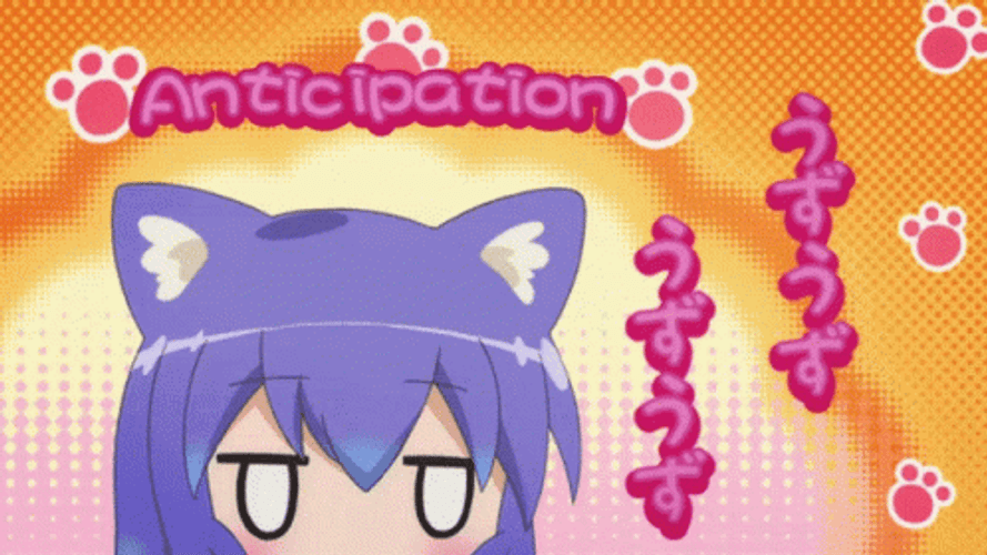 Excited Anticipation Anime Girl Wide Eyes GIF