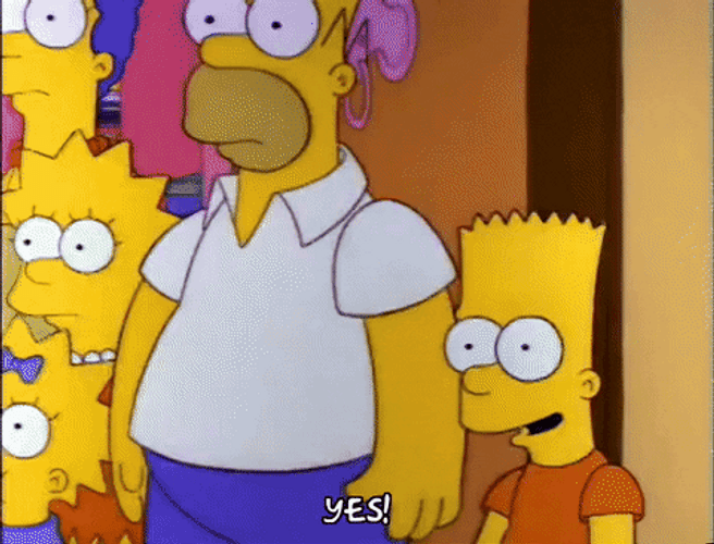 Excited Bart Simpson And Homer Woohoo GIF