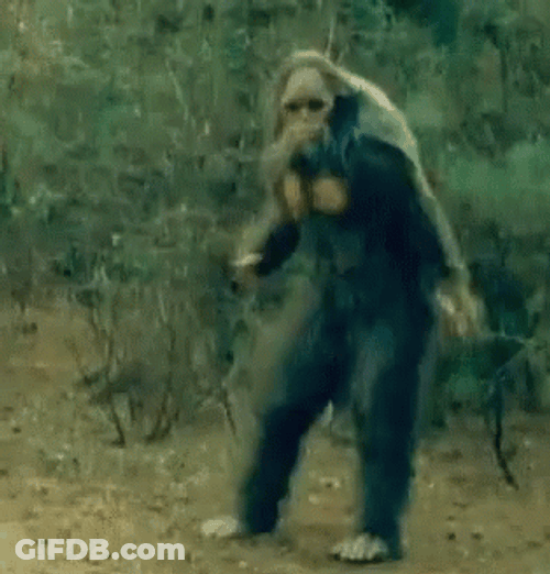 Excited Big Foot GIF