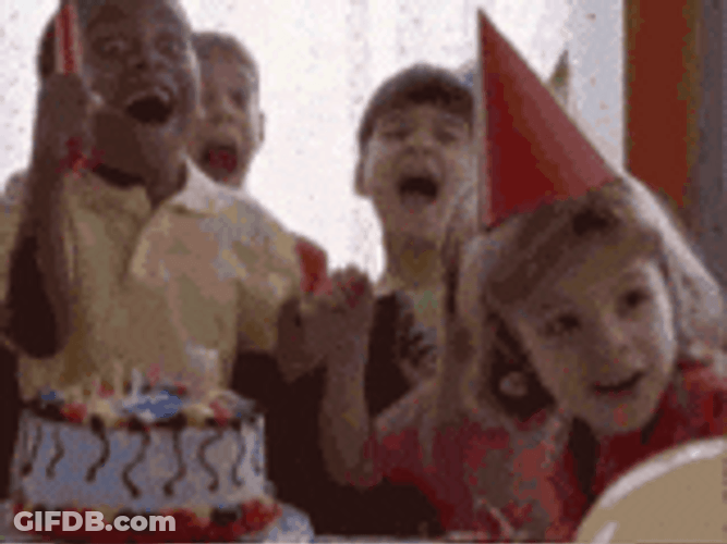 Excited Birthday Child Funny Celebration GIF