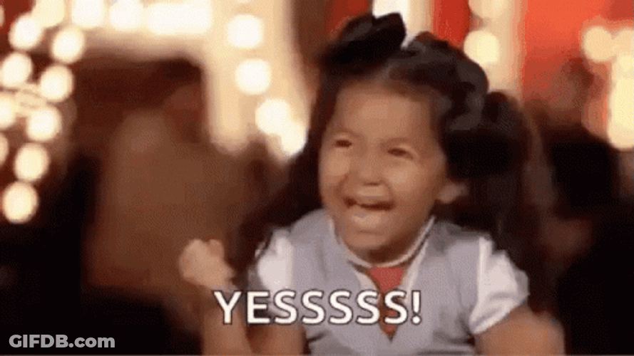 Excited Black Little Girl Yess GIF