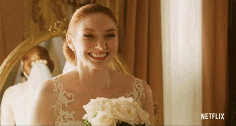 Excited Bride Jumping GIF