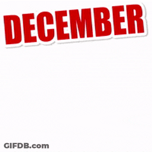 Excited Cartoon Elf Flashing December Lettering GIF