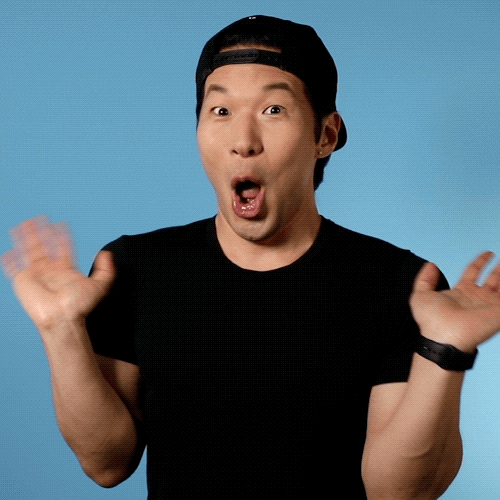 Excited Chinese Man Jazz Hands GIF