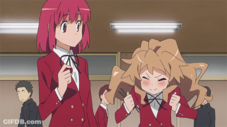 Excited Chitaga Aisaka From The Anime Toradora GIF